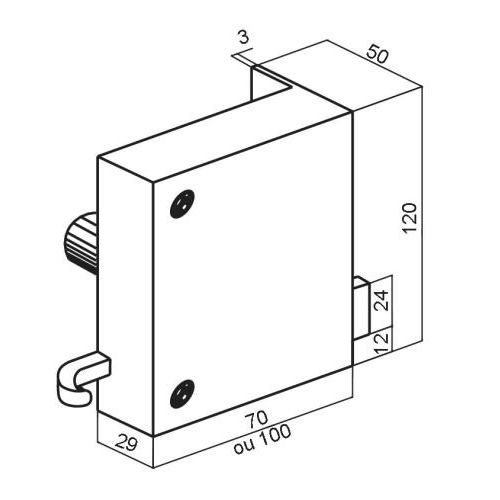 Serrure N° S15 Beugnot pas cher Secondaire 4 L