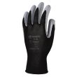 Gant tricoté polyester EUROTECHNIQUE enduit nitrile noir/gris T7 - COVERGUARD - 1NIBB07 pas cher Secondaire 1 S