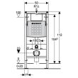 Bâti-support DUOFIX en applique 112 cm pour WC suspendu GEBERIT 111.906.00.5 photo du produit Secondaire 1 S