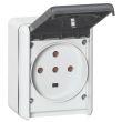 Prise étanche 3P+T+N PLEXO complet gris IP44 32A - LEGRAND - 055877 pas cher