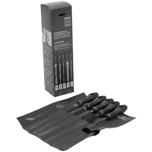 Etui de 5 limes d&rsquo;atelier taille 2 - PFERD TOOLS - 11800532 pas cher Secondaire 1 L