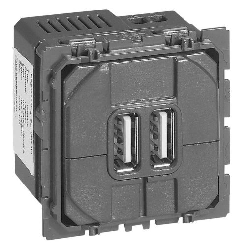 Chargeur double USB CÉLIANE 15W Type-A 2,4A - LEGRAND - 067462 pas cher