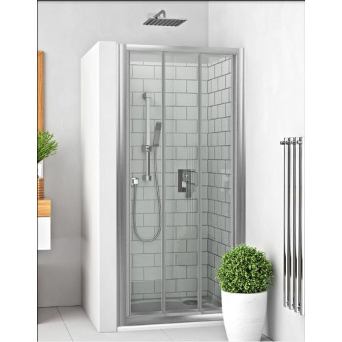 Porte coulissante EQUI L120 cm 1,9 m en blanc avec verre clair ROTH 1406000681 photo du produit Principale L