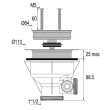 Bonde à panier avec grille inox pour évier épais D90 sans trop plein - VALENTIN - 00 408000 000 00 pas cher Secondaire 1 S