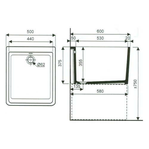 CUVE A LAVER PUBLICA BLC photo du produit Secondaire 1 L