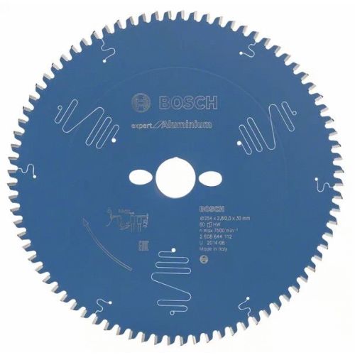 Lames de scie circulaire pour aluminium 254 x 30 x 2mm - 80 dents - BOSCH EXPERT - 2608644112 pas cher