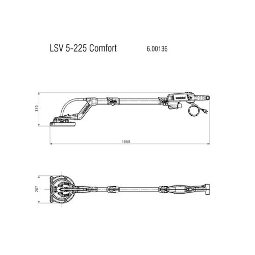 Pack ponceuse à bras LVS 5-225 + aspirateur ASR 35L ACP - METABO - 690886000 pas cher Secondaire 4 L