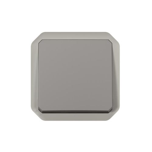 Poussoir NO PLEXO 10 A avec enjoliveur finition gris LEGRAND 069540L photo du produit Secondaire 1 L