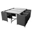 Ensemble repas 11 pièces CUBE DINNING acier noir pas cher Secondaire 4 S