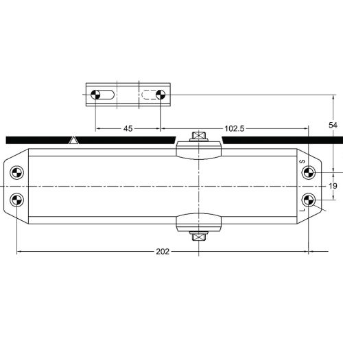 Ferme-porte FIRST 15 force 2-4 avec bras compas argent - Héraclès - G-HR-FIRST151 pas cher Secondaire 1 L