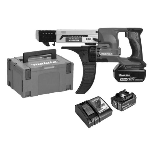 Visseuse automatique 18V + 2 batteries 5Ah + chargeur + coffret MAKPAC - MAKITA - DFR550RTJ pas cher