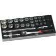 Module mousse 1/3 de 45 outils 1/2" 12 pans en mm SAM OUTILLAGE 75-S45MM photo du produit