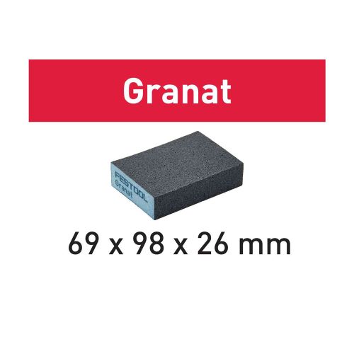 Éponge de ponçage GRANAT 69 x 98 x 26 120 GR/6 FESTOOL 201082 photo du produit Secondaire 1 L