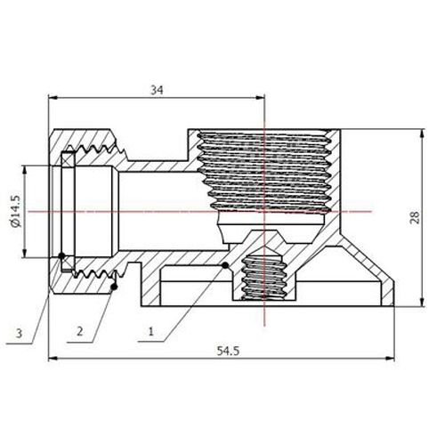 Applique chromée avec écrou à collet battu 14-1/2 - GARIS - B01-AML pas cher Secondaire 4 L