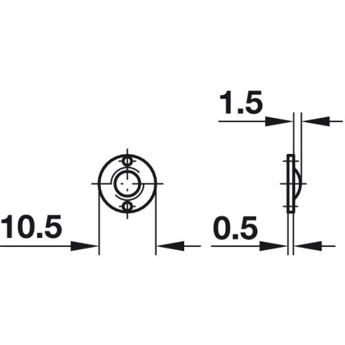 Loqueteau à bille diamètre 9mm avec gâche à visser - HAFELE - 241.86.105 pas cher Secondaire 2 L