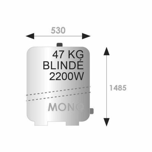 Chauffe-eau électrique blindé 250L CHAUFFEO vertical sur socle - ATLANTIC - 022125 pas cher Secondaire 3 L