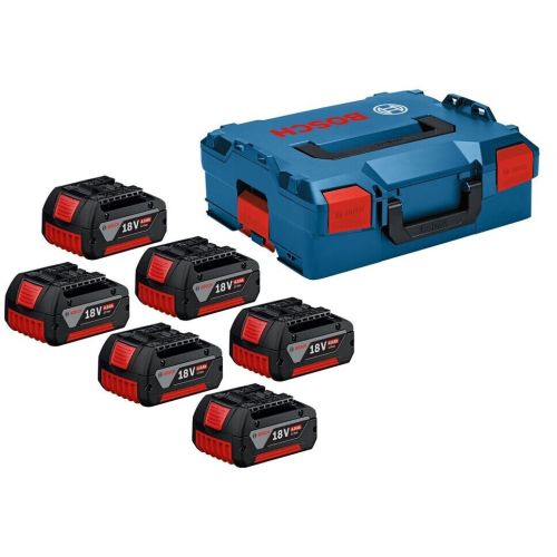 Pack 6 batteries 18 V GBA 4 Ah + coffret L-BOXX BOSCH 1600A02A2S photo du produit Secondaire 7 L