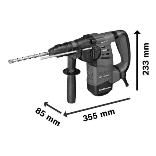 Perforateur SDS-Plus 800W GBH 3-28 DFR Professional 3,1J + coffret - BOSCH - 061124A000 pas cher Secondaire 3 L