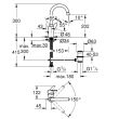 Mitigeur monocommande lavabo EUROSTYLE COSMOPOLITAN taille L Bec haut GROHE 23043-003 photo du produit Secondaire 1 S