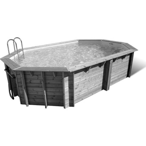 Piscine AZURA 400x610 H120cm liner beige 75/100 - UBBINK - 7504576 pas cher