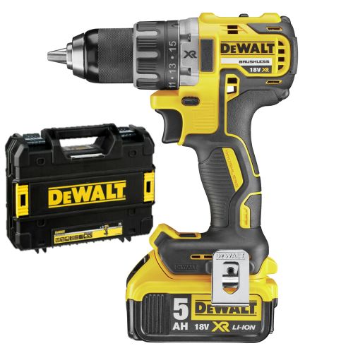 Perceuse visseuse 18V XR + 2 batteries 5Ah + chargeur + coffret TSTAK - DEWALT - DCD791P2-QW pas cher