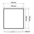 Dalle LED ANDROMEDE Backlit 25 W 4000 K prismatique MIIDEX 100998 photo du produit Secondaire 5 S