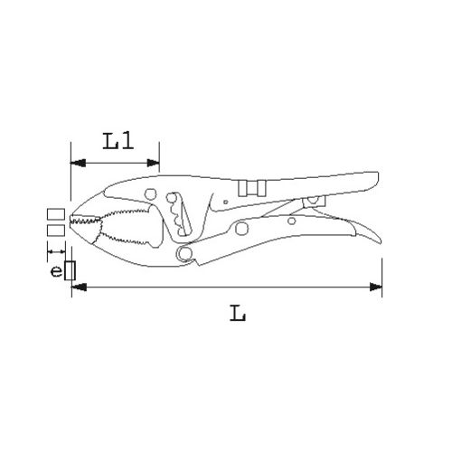 Pince-étau à grande ouverture - SAM OUTILLAGE - 212-25 pas cher Secondaire 2 L