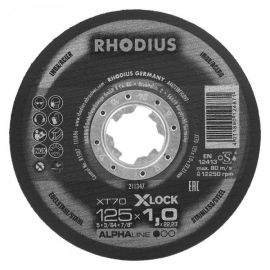 Pack de 50 disques à tronçonner Rhodius inox XT70 M14 / X-LOCK 125 x 1,5 mm pas cher Principale M