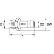 Embout pour coupleur fileté femelle 1/2'' longueur 42 mm KS TOOLS 515.4464 photo du produit Secondaire 1 S