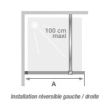 Paroi de douche simple SUPRA 3 SOLO 70cm chromé KINEDO PA5230CTN photo du produit Secondaire 2 S