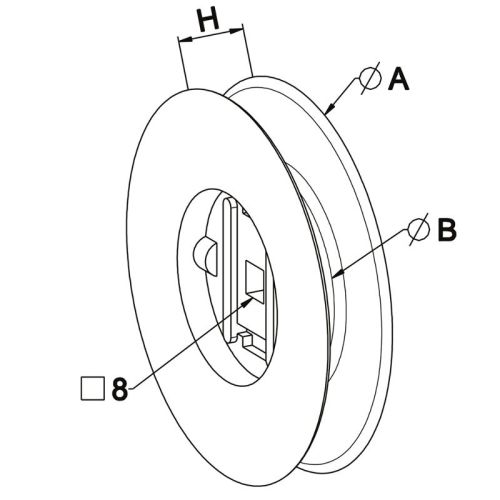 Poulie pour sangle et cordon D.126mm sans tige - ZURFLUH FELLER - ZG105 pas cher Secondaire 2 L