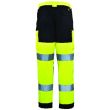 Pantalon de travail homme à haute visibilité multipoches PATROL hi-viz jaune/marine TL - COVERGUARD - 7PAJPL pas cher