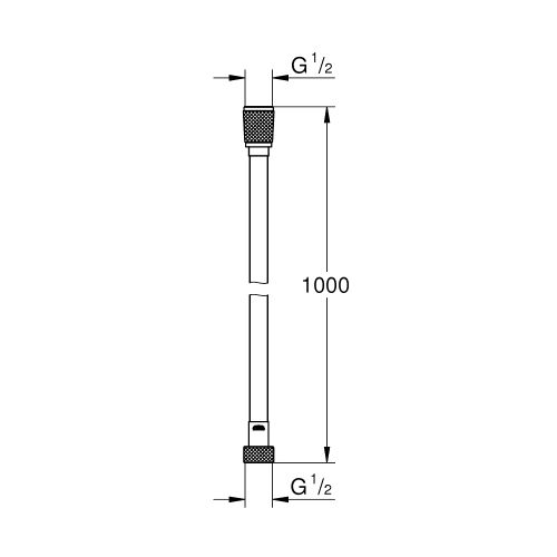 Flexible de douche SILVERFLEX LONG-LIFE TWISTSTOP 1000 mm GROHE PROFESSIONAL 26334001 photo du produit Secondaire 1 L