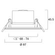 Spot encastré à LED intégré YOURHOME 500lm blanc IP65 4000K - 830 - SYLVANIA - 90015 pas cher Secondaire 9 S