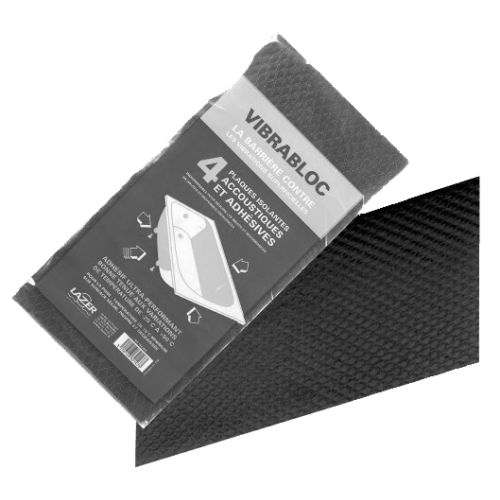 Lots de 4 plaques isolantes insonoris&eacute;s VIBRABLOC pour baignoires acier - LAZER - 150800 pas cher