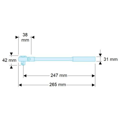 Cliquet 1/2'' paume de main articulé - FACOM - S.143A pas cher Secondaire 1 L