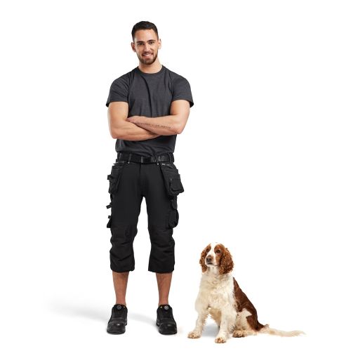 Pantacourt artisan stretch 4D noir T38 - BLÅKLÄDER - 179716449900C44 pas cher Secondaire 6 L
