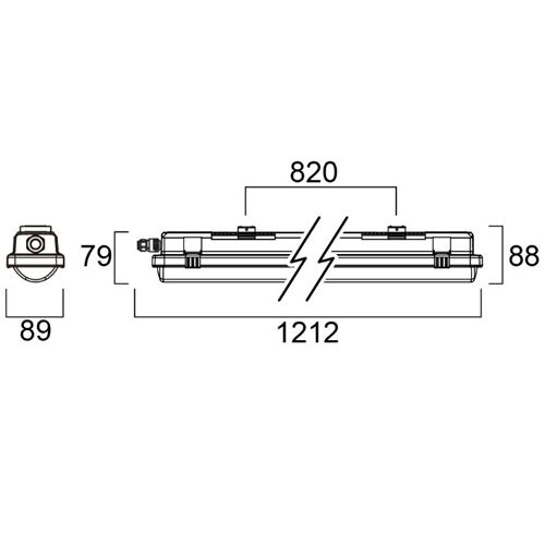 Réglettes étanche RESISTO IP66 840 QC 2800Lm - SYLVANIA - 0010214 pas cher Secondaire 1 L