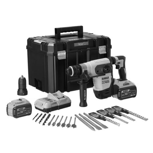 Perforateur-burineur SDS Plus 54V XR Flexvolt  + 2 batteries Flexvolt 3Ah + chargeur + coffret T-STAK - DEWALT - DCH417X2-QW pas cher