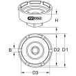 Douille 3/4'' à 4 ergots avec serrage précis au couple possible pour Scania 65/70 mm KS TOOLS 460.1590 photo du produit Secondaire 1 S