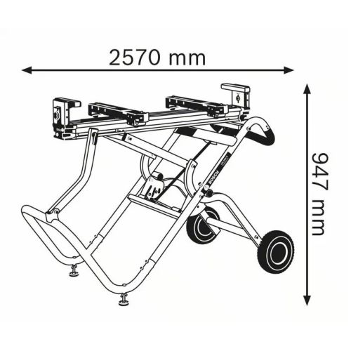 Support de travail GTA 2500 W Professional BOSCH 0601B12100 photo du produit Secondaire 1 L