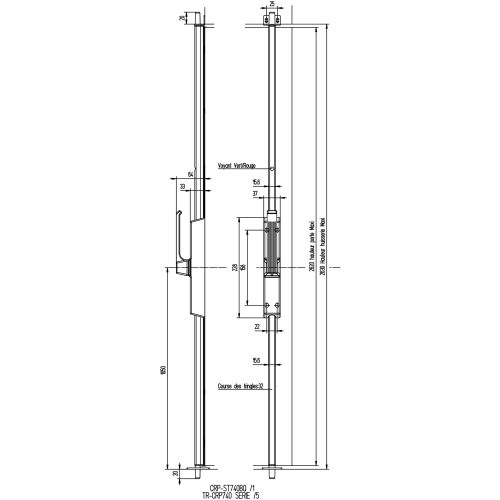 Crémone pompier 740 rotative  sans tringle blanc VACHETTE 12696000 photo du produit Secondaire 1 L