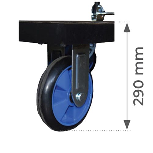 Chariot Stockman plastique avec dossier rabattable 500 kg - CP50PU photo du produit Secondaire 1 L