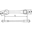 Clé mixte courte à cliquet 8mm avec clip inox FME - SAM OUTILLAGE - 50-FA8-FME pas cher Secondaire 1 S