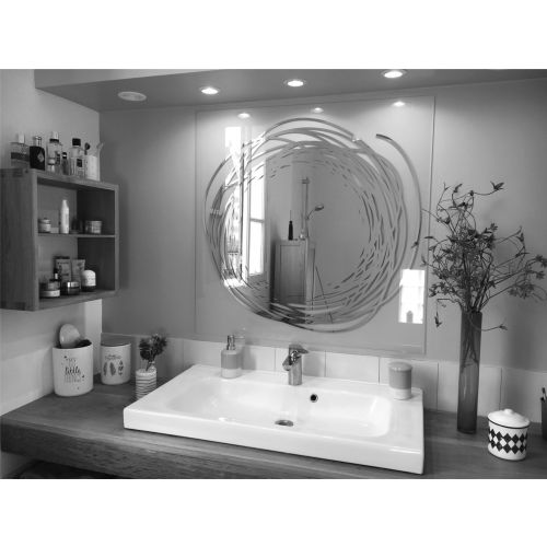 Miroir mural décoratif GRIBOUILLIS par 90x90cm - PRADEL - 760083 pas cher Secondaire 1 L