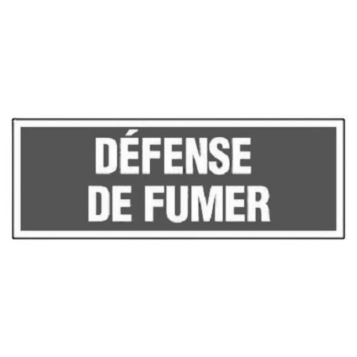 Panneaux d'interdictions rectangulaires 330 x 120mm ''Défense de fumer'' - NOVAP - 4140100 pas cher