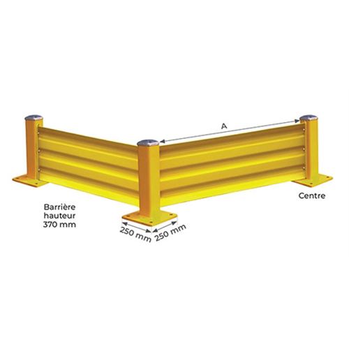 Poteau et lisse de protection barrière L 510 mm STOCKMAN W857 photo du produit Secondaire 1 L