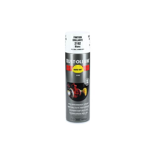 Couche de finition Hard Hat Ral-couleurs blanc pur RAL 9010 500ml - RUST-OLEUM - 2192 pas cher Secondaire 1 L