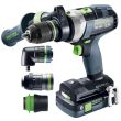 Perceuse-visseuse à percussion 18V QUADRIVE TPC 18/4 5,0/4,0 I-Set/XL + 1 batterie 4Ah + 1 batterie 5Ah + chargeur + Systainer SYS3 - FESTOOL - 577622 pas cher Secondaire 1 S