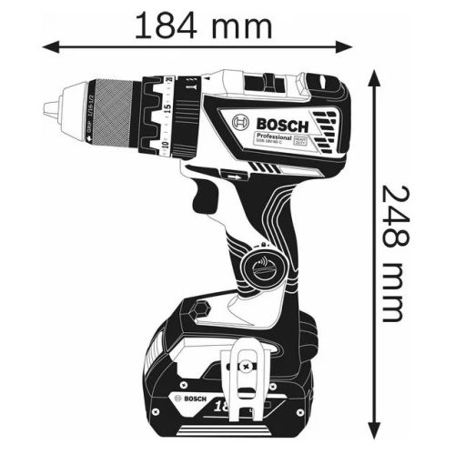 Pack 2 outils 18 V (GSB18V-60C/GSA 18V-LI) (sans batterie ni chargeur) en coffret XL-BOXX - BOSCH pas cher Secondaire 6 L
